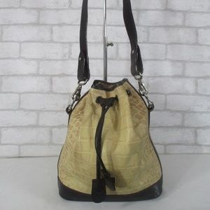 Rare Dooney & Bourke Croc Embossed Drawstring Bag